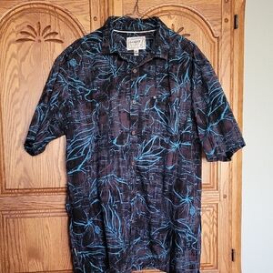 Dakine Black and Teal Casual Button Down Shirt